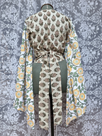 The Sofiya Wrap Blouse in Goldie | Handmade Indian Block Print Top