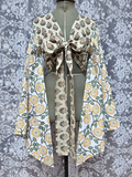 The Sofiya Wrap Blouse in Goldie | Handmade Indian Block Print Top