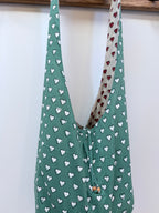 Reversible Harmony Indian Block Print Bag: 'Irish Blood, English Heart'