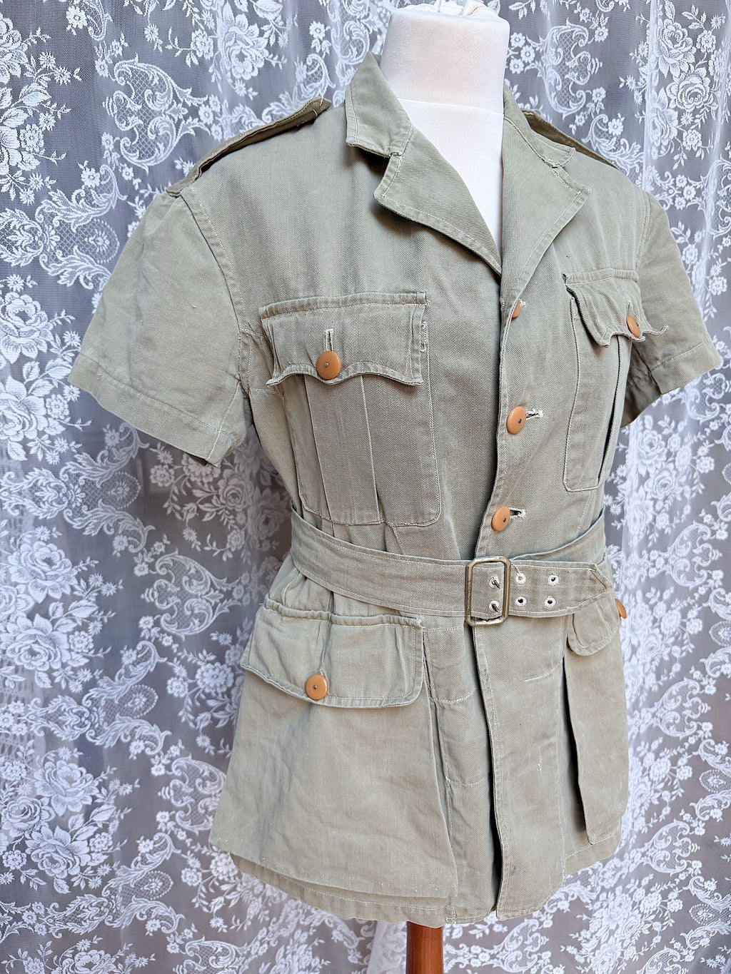 Authentic Vintage Women's Military Khaki Drill Jacket – Circa 1950