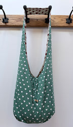 Reversible Harmony Indian Block Print Bag: 'Irish Blood, English Heart'