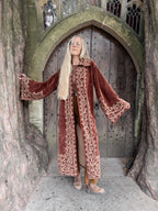 The Agatha Long Jacket in Rusty Red Velvet | Antique-Inspired & Traditionally Made