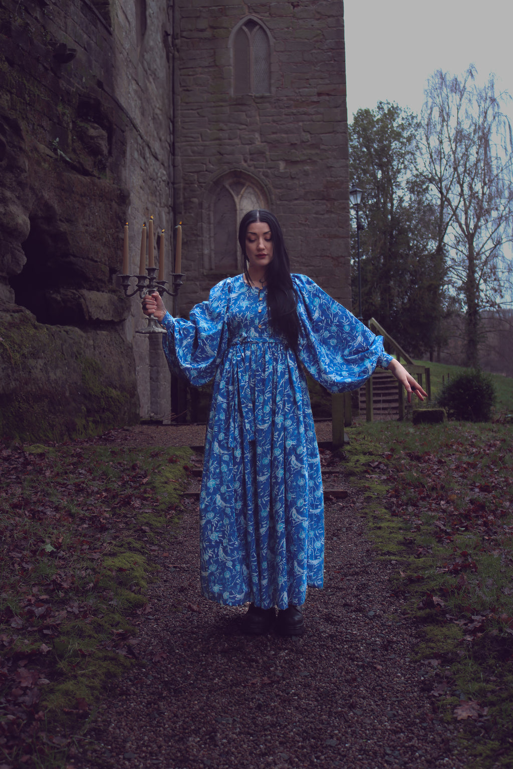 The Evangelina Block Print Dress | Bluebirds