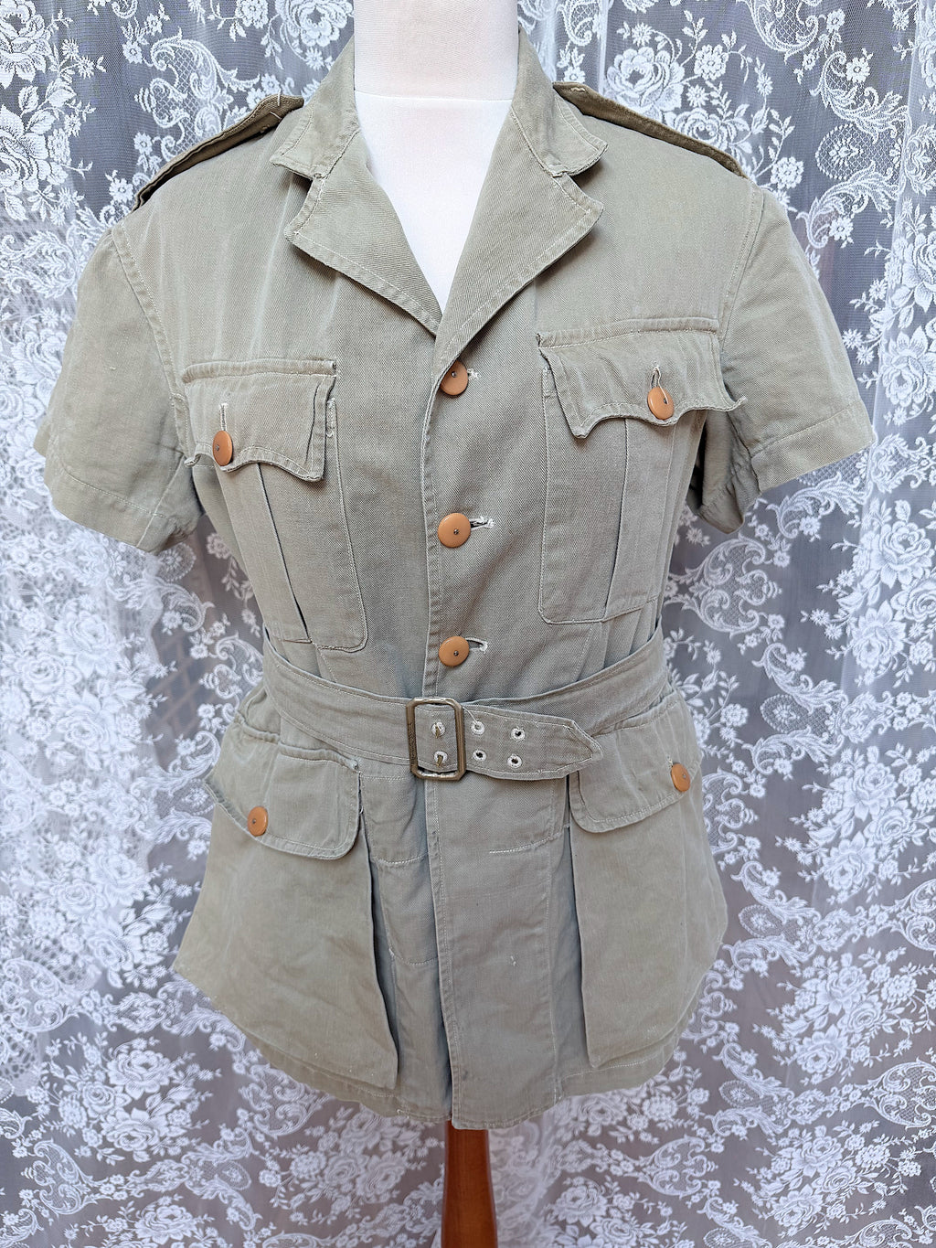 Authentic Vintage Women's Military Khaki Drill Jacket – Circa 1950