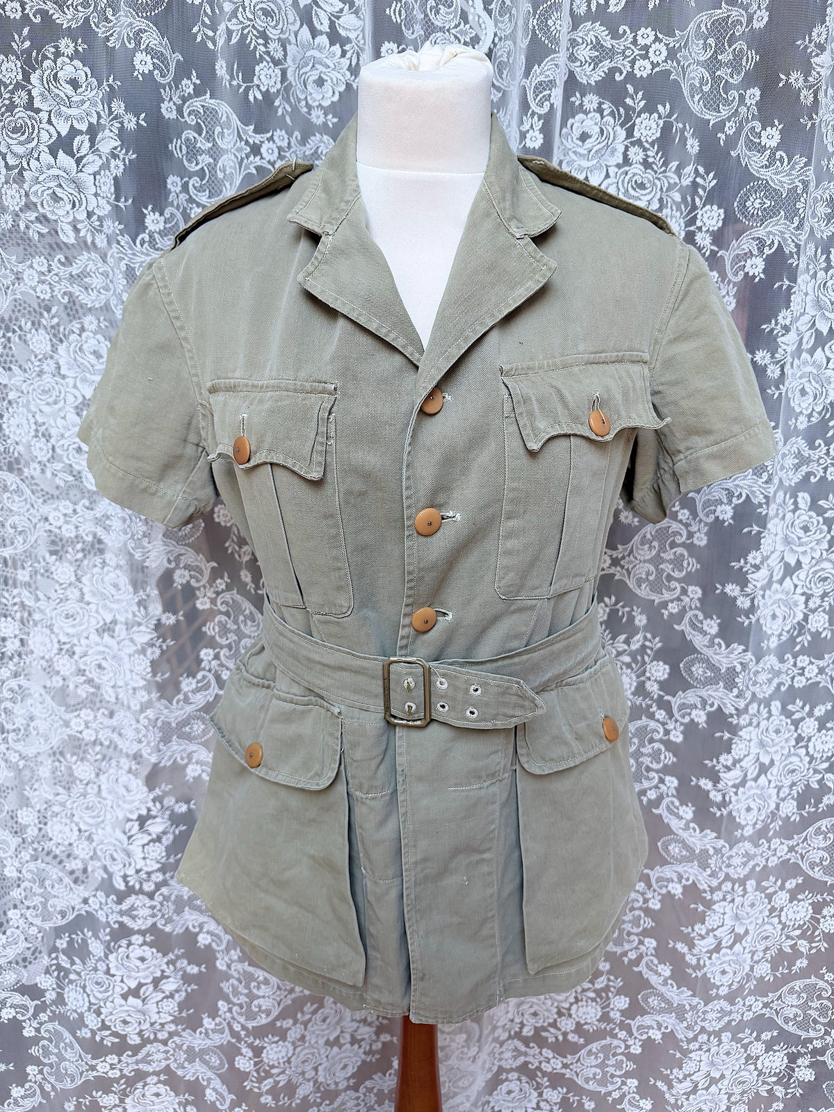 Authentic Vintage Women's Military Khaki Drill Jacket – Circa 1950