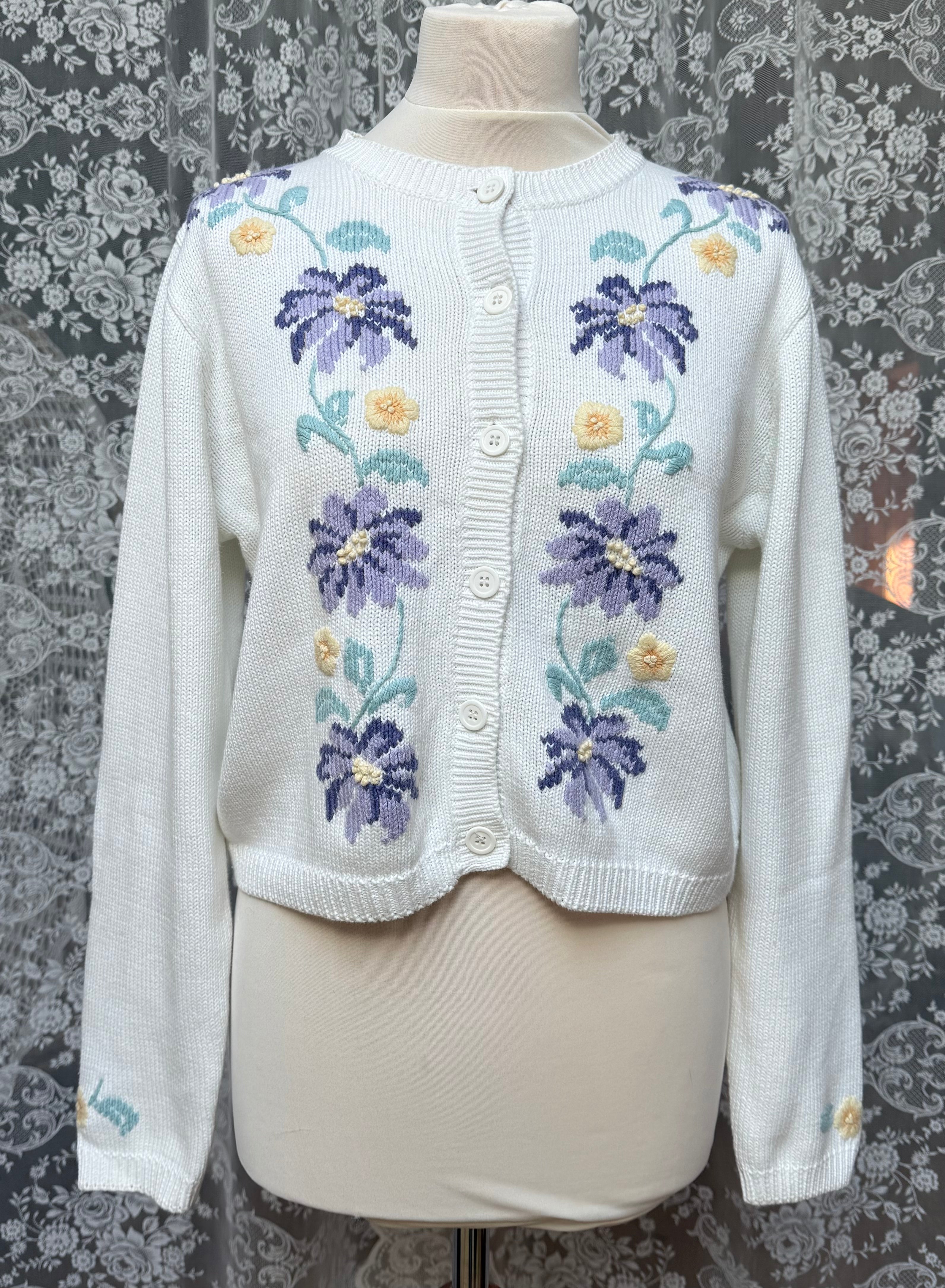 Pretty Petals: 1970s Laura Ashley Vintage Floral Cardigan