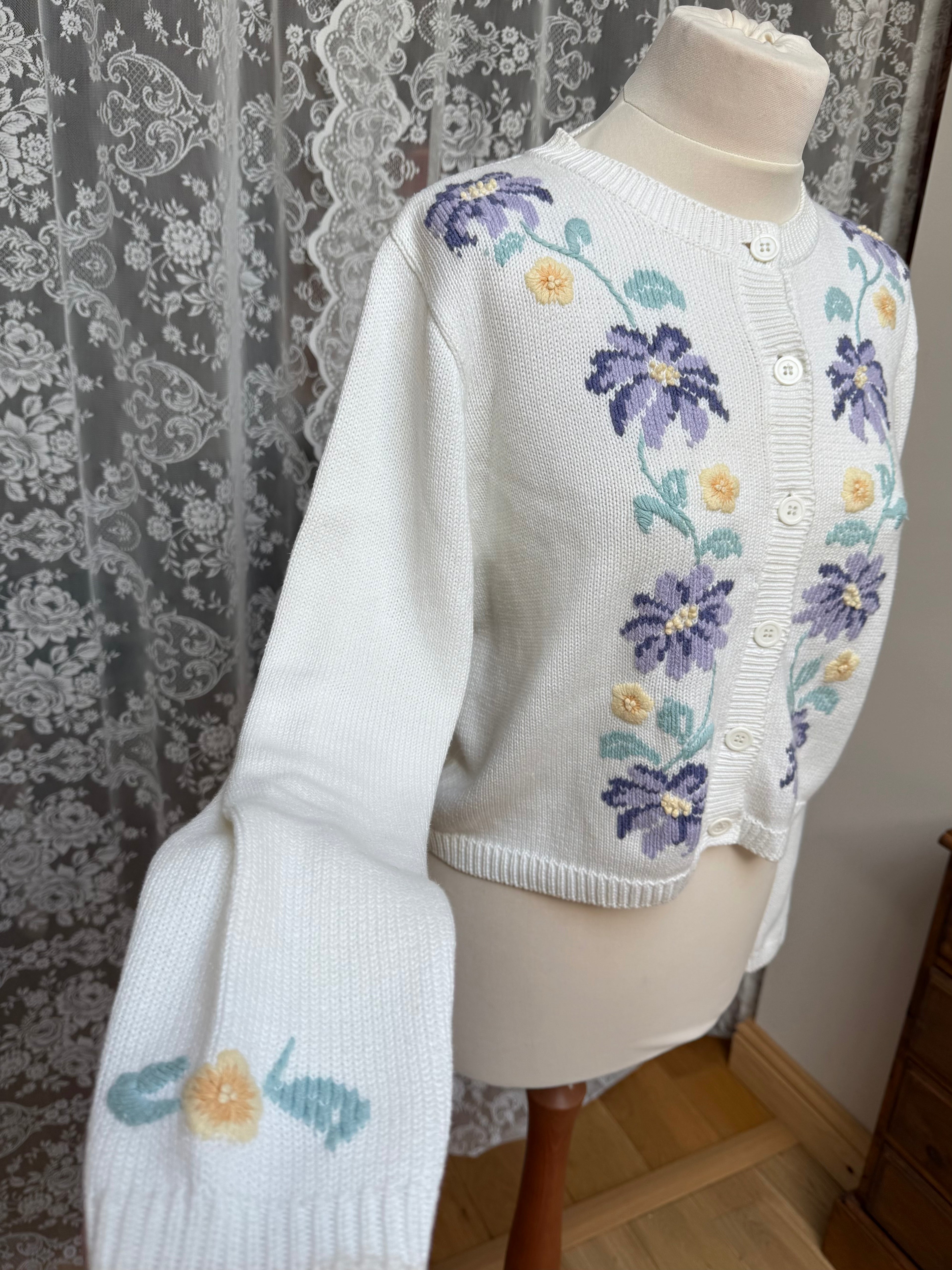 Pretty Petals: 1970s Laura Ashley Vintage Floral Cardigan