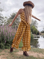 The Beatrice Bloomers in Mustard Yellow Gingham | Traditionally Made and Hand Block Printed