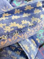 Vintage Bohemian 1970s Block Print Wrap Maxi Skirt
