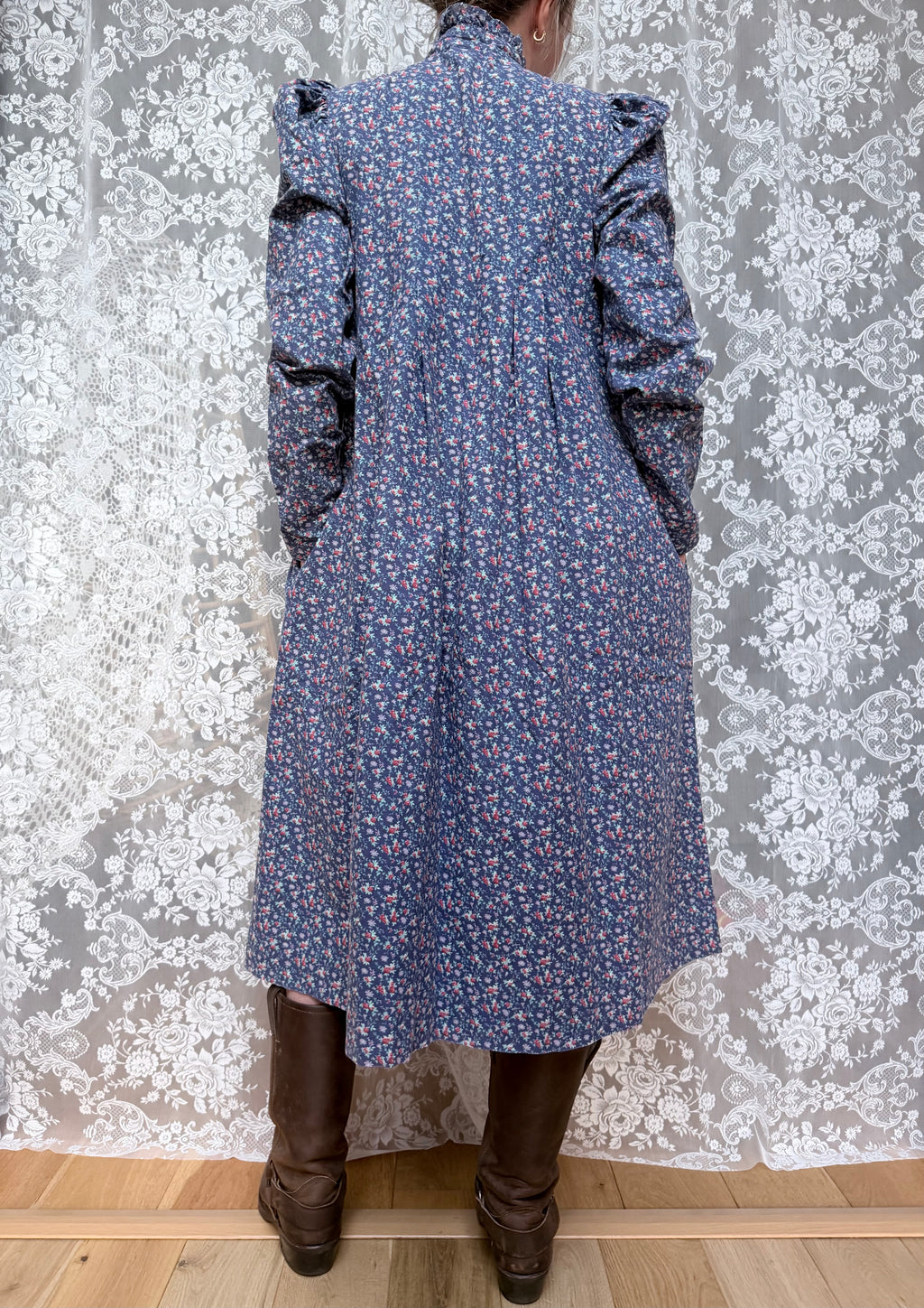 Vintage Laura Ashley Made in GB Ditsy Floral Prairie Dress