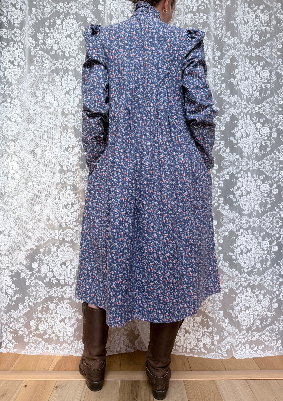 Vintage Laura Ashley Made in GB Ditsy Floral Prairie Dress