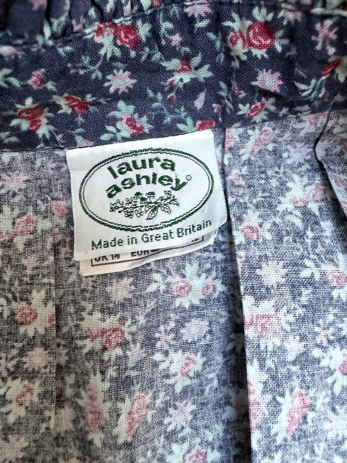 Vintage Laura Ashley Made in GB Ditsy Floral Prairie Dress