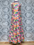 Vintage 1960s Richard Shops Psychedelic Maxi Dress