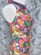 Vintage 1960s Richard Shops Psychedelic Maxi Dress