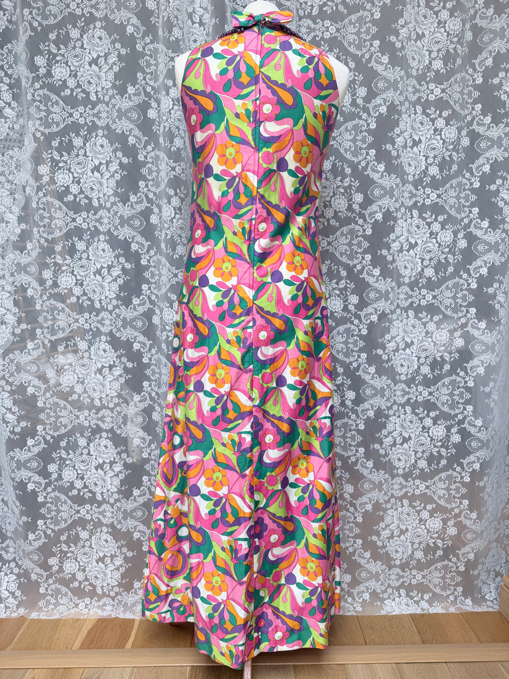 Vintage 1960s Richard Shops Psychedelic Maxi Dress