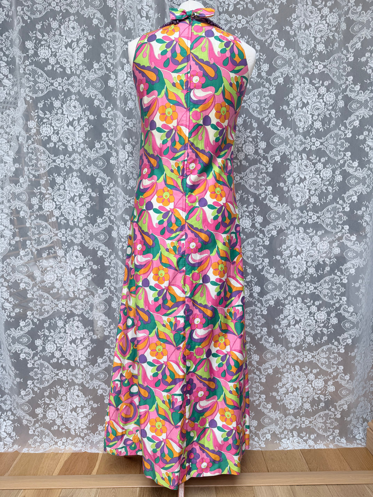 Vintage 1960s Richard Shops Psychedelic Maxi Dress
