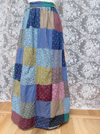 Handmade 1970s Patchwork Skirt Made From Laura Ashley Materials