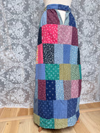 Handmade 1970s Patchwork Skirt Made From Laura Ashley Materials