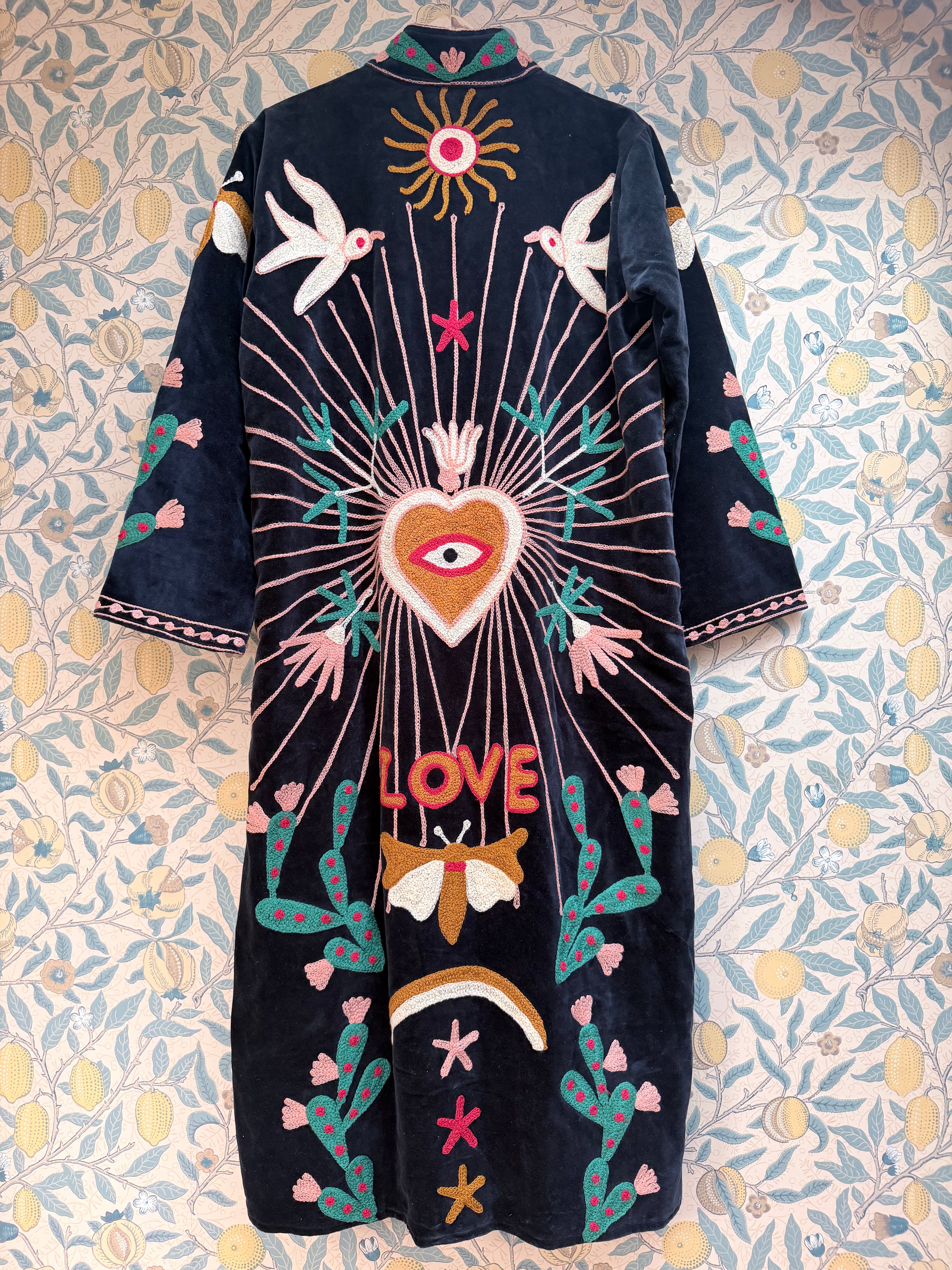 The Freebird Velvet Festival Coat | Traditionally Made and Hand Block Printed