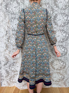 Vintage Origin 1970s Liberty of London Willian Morris Strawberry Thief Midi Dress