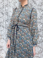 Vintage Origin 1970s Liberty of London Willian Morris Strawberry Thief Midi Dress