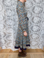 Vintage Origin 1970s Liberty of London Willian Morris Strawberry Thief Midi Dress