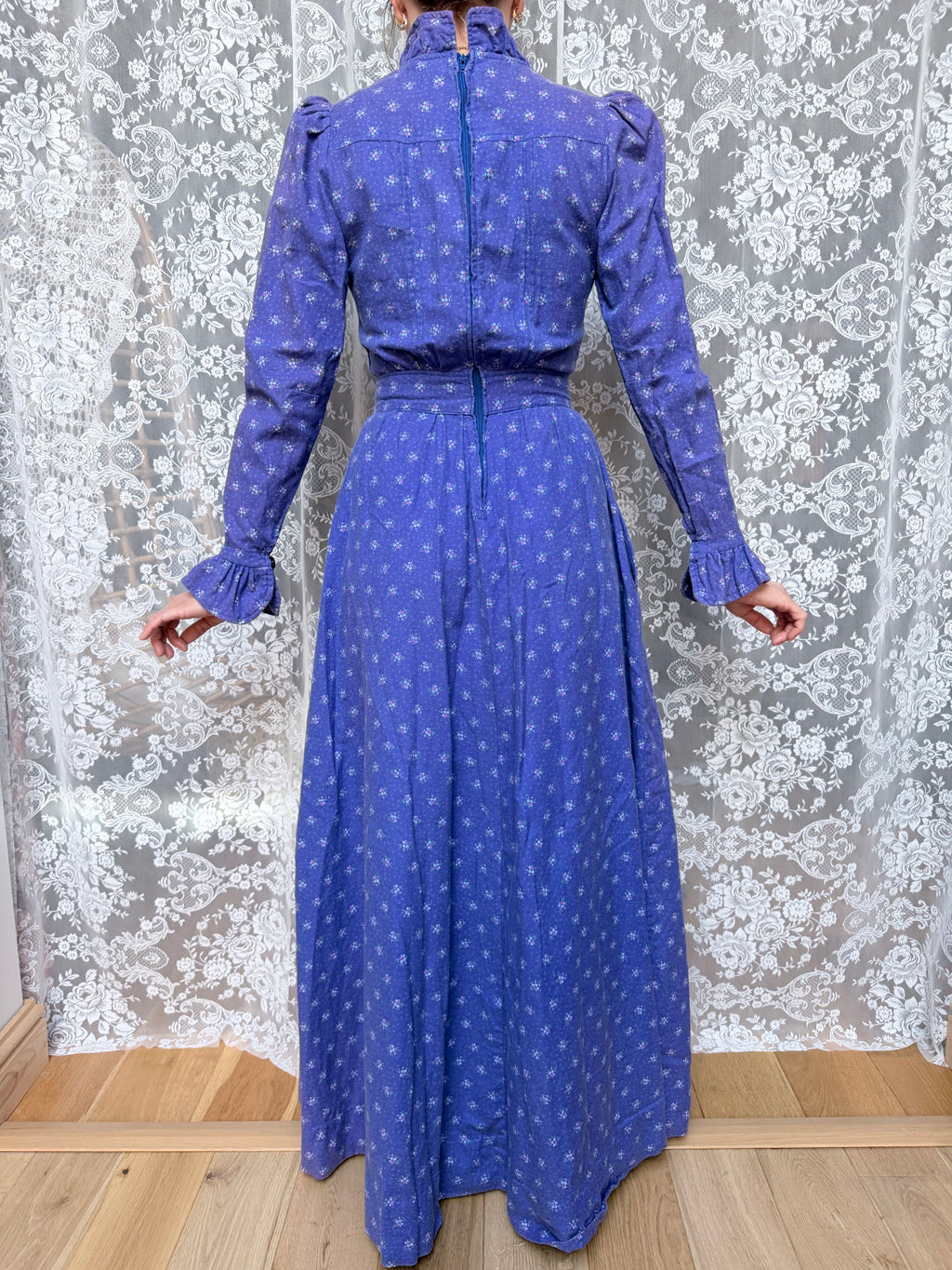 Vintage 1970s Laura Ashley Ditsy Floral Prairie Dress