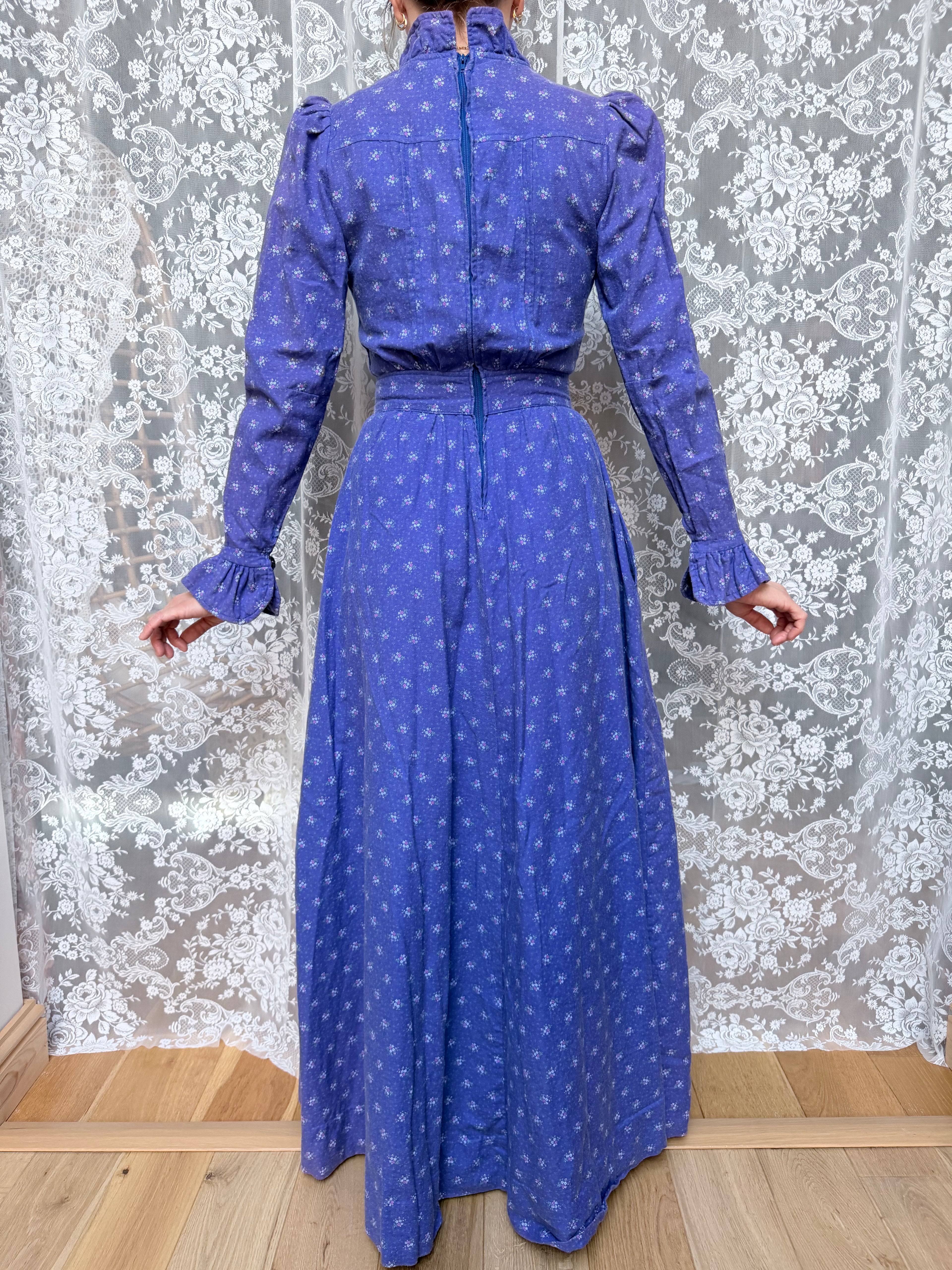 Vintage 1970s Laura Ashley Ditsy Floral Prairie Dress