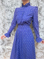 Vintage 1970s Laura Ashley Ditsy Floral Prairie Dress