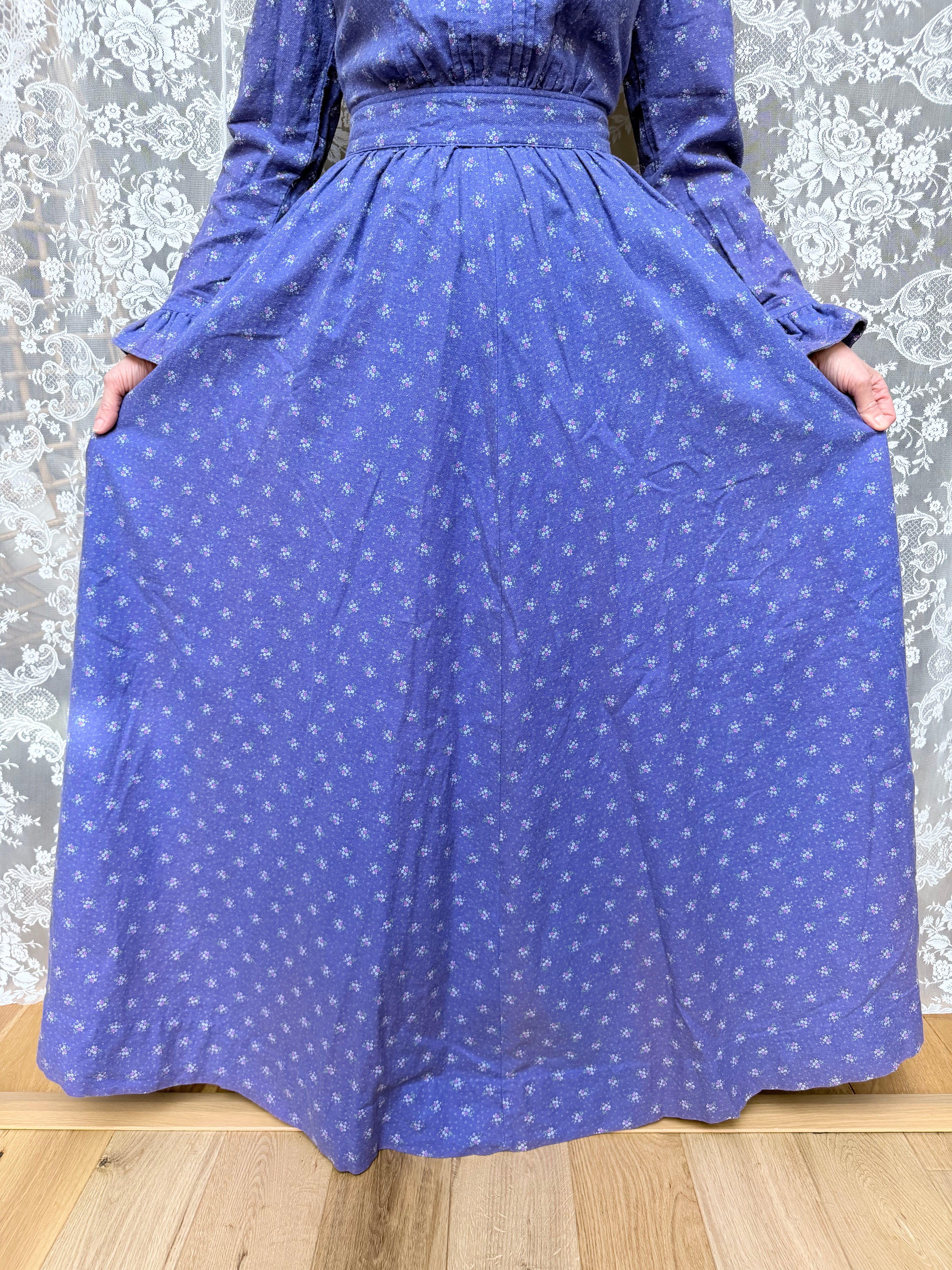 Vintage 1970s Laura Ashley Ditsy Floral Prairie Dress