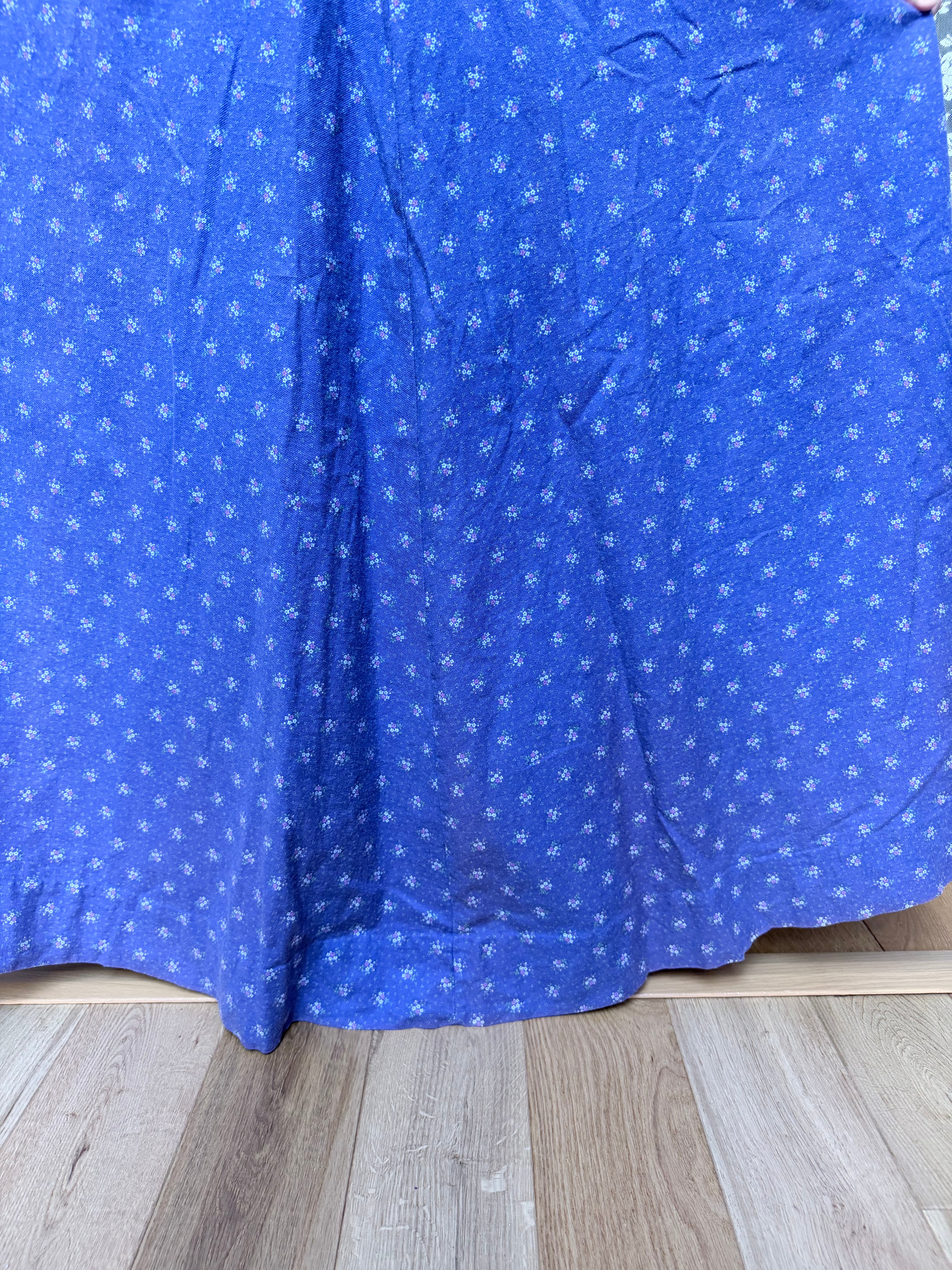 Vintage 1970s Laura Ashley Ditsy Floral Prairie Dress