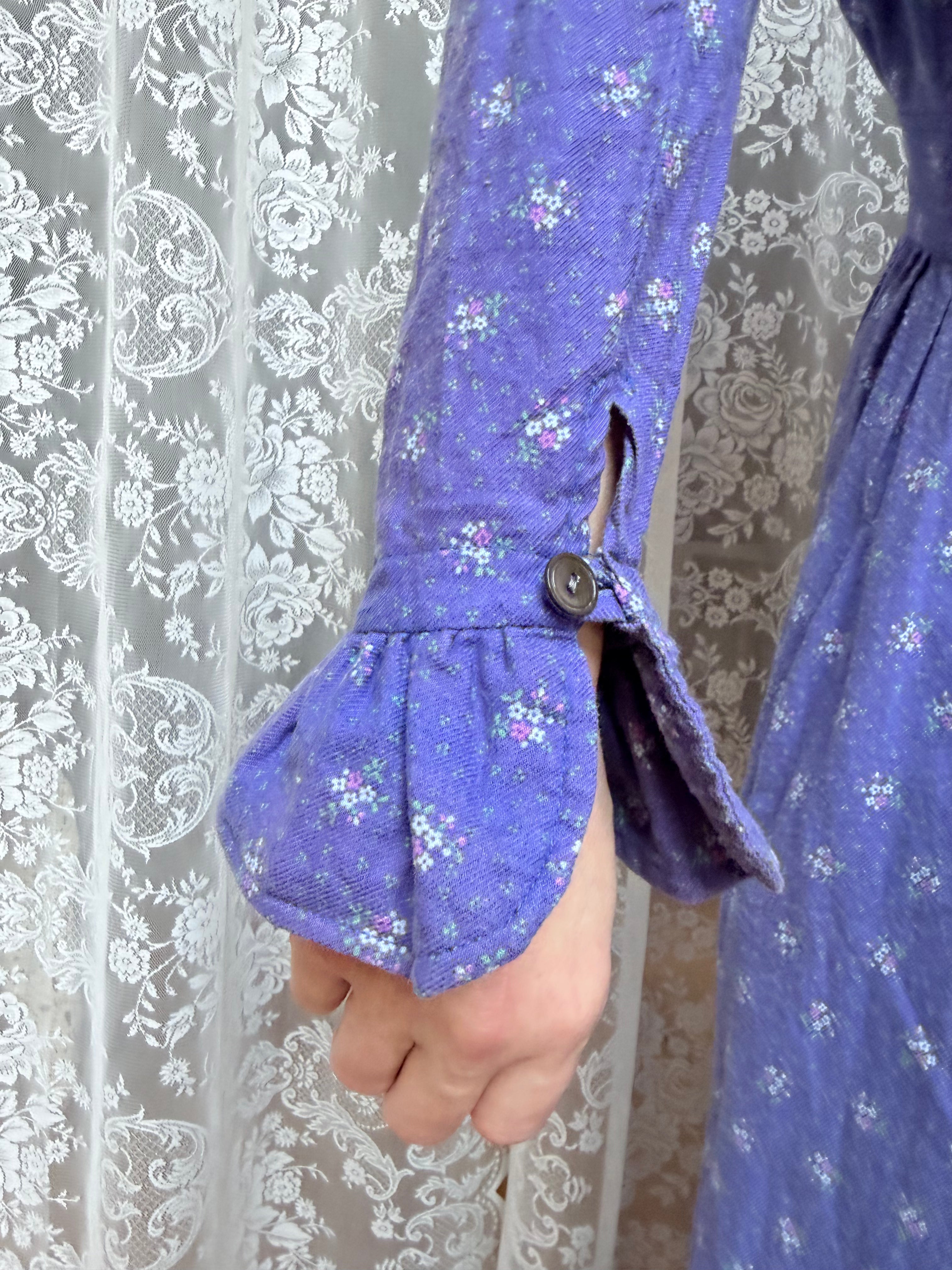Vintage 1970s Laura Ashley Ditsy Floral Prairie Dress