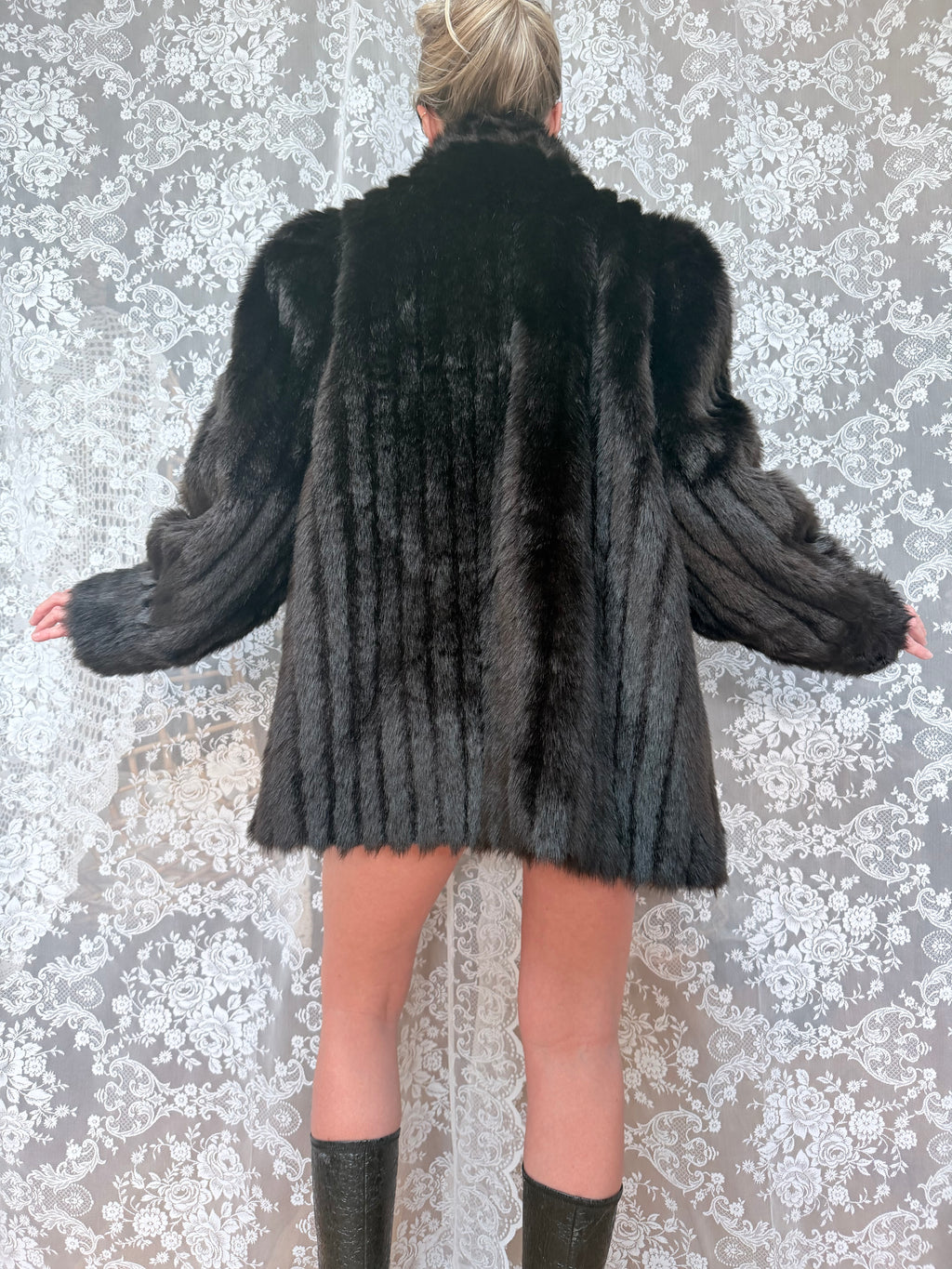 Vintage 1960s/70s Dark Brown Faux Fur Coat | Made in UK