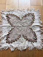 Antique Hand-Embroidered Ottoman Floral Table Mat