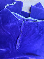 1960s Pop Chicks of London Purple Velvet Mini Dress & Trouser Set