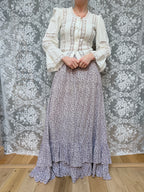 The Maiden: Vintage 1970s Laura Ashley Lace Prairie Bell Sleeve Blouse