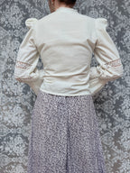 The Maiden: Vintage 1970s Laura Ashley Lace Prairie Bell Sleeve Blouse