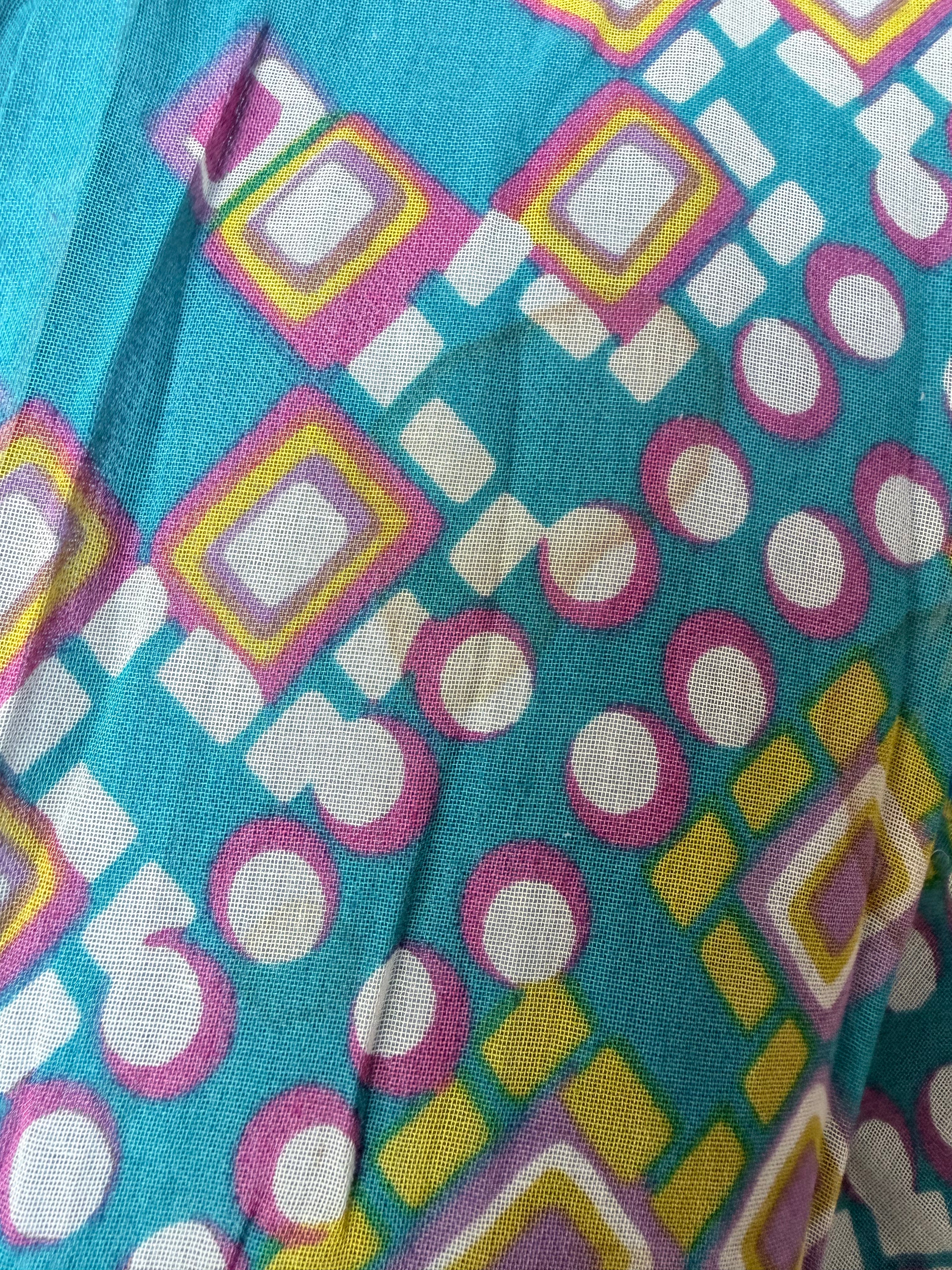 Rare Vintage 1970s David Silverman Angel Sleeve Maxi Dress