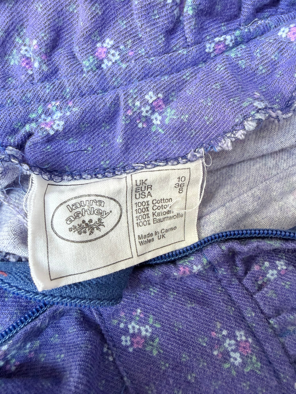 Vintage 1970s Laura Ashley Ditsy Floral Prairie Dress
