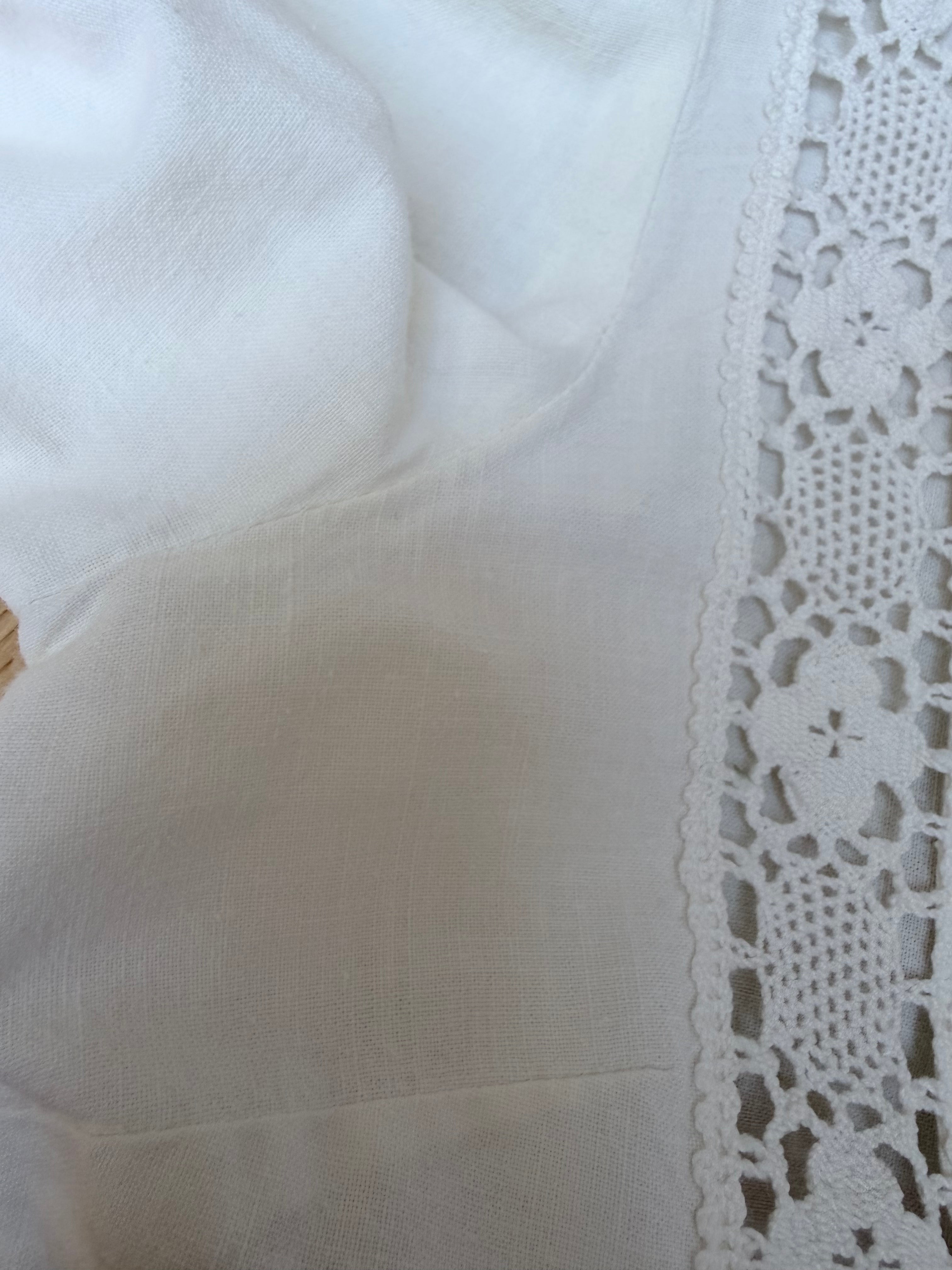 The Maiden: Vintage 1970s Laura Ashley Lace Prairie Bell Sleeve Blouse