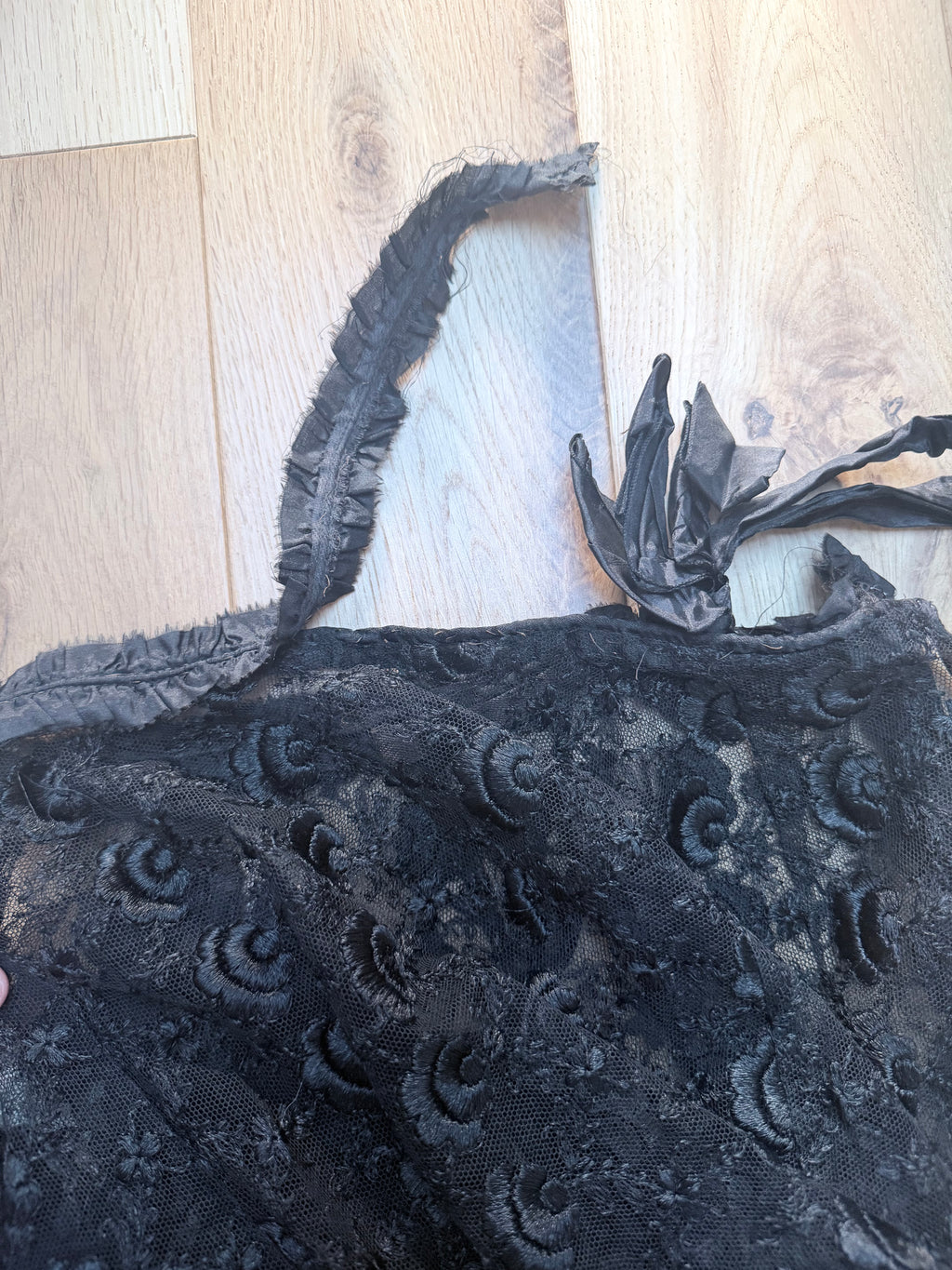 Antique Black Lace Two-Piece Gothic Set | Victorian/Edwardian