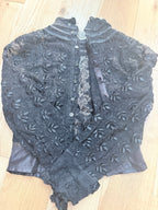 Antique Black Lace Two-Piece Gothic Set | Victorian/Edwardian