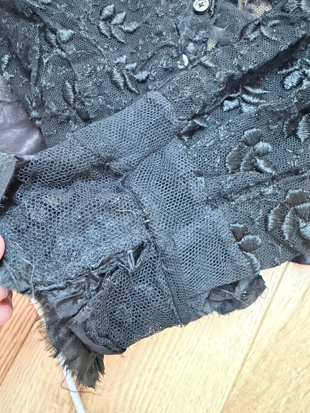 Antique Black Lace Two-Piece Gothic Set | Victorian/Edwardian