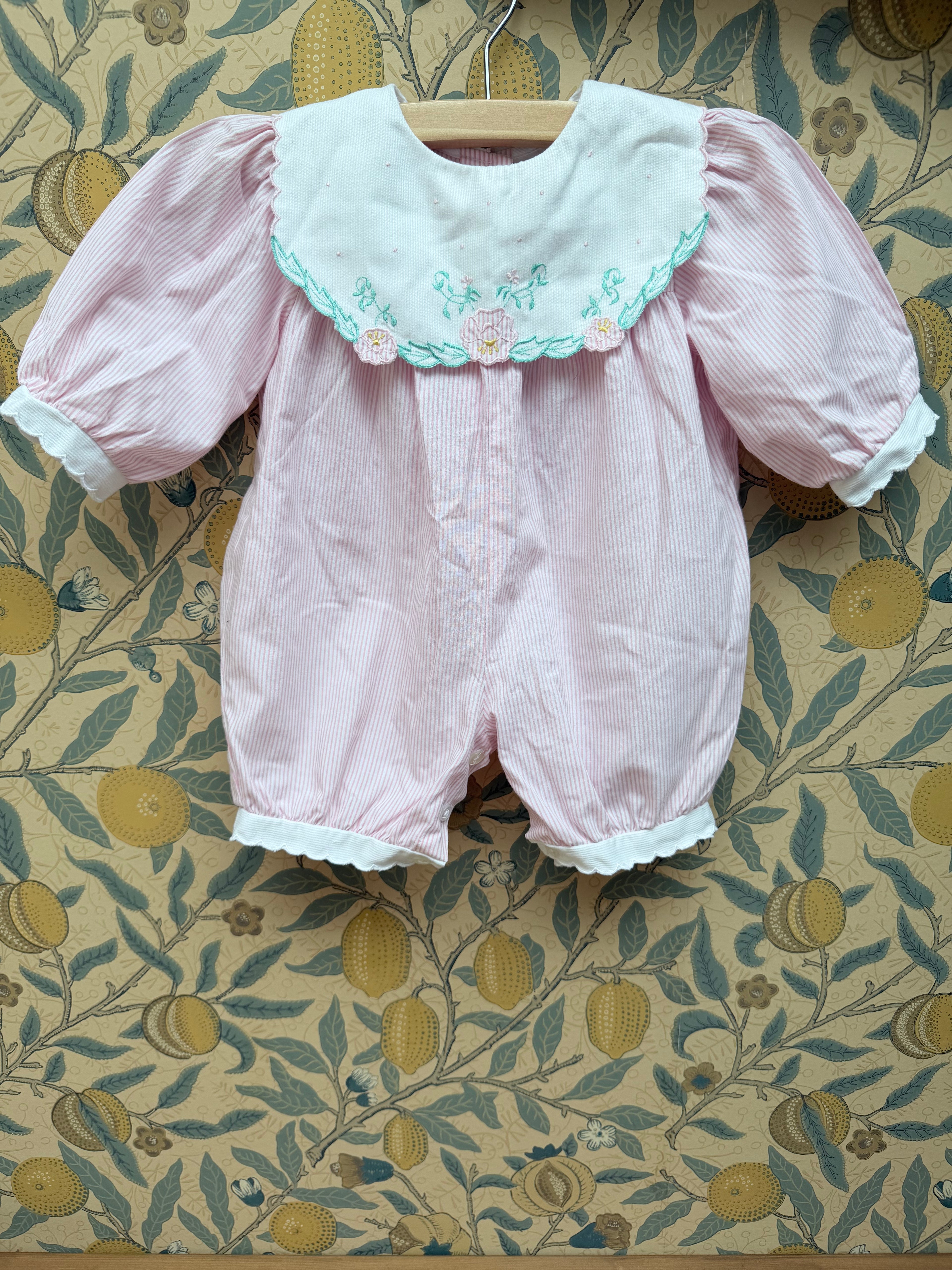 Vintage Boots Baby Girls Pink Pinstripe Suit