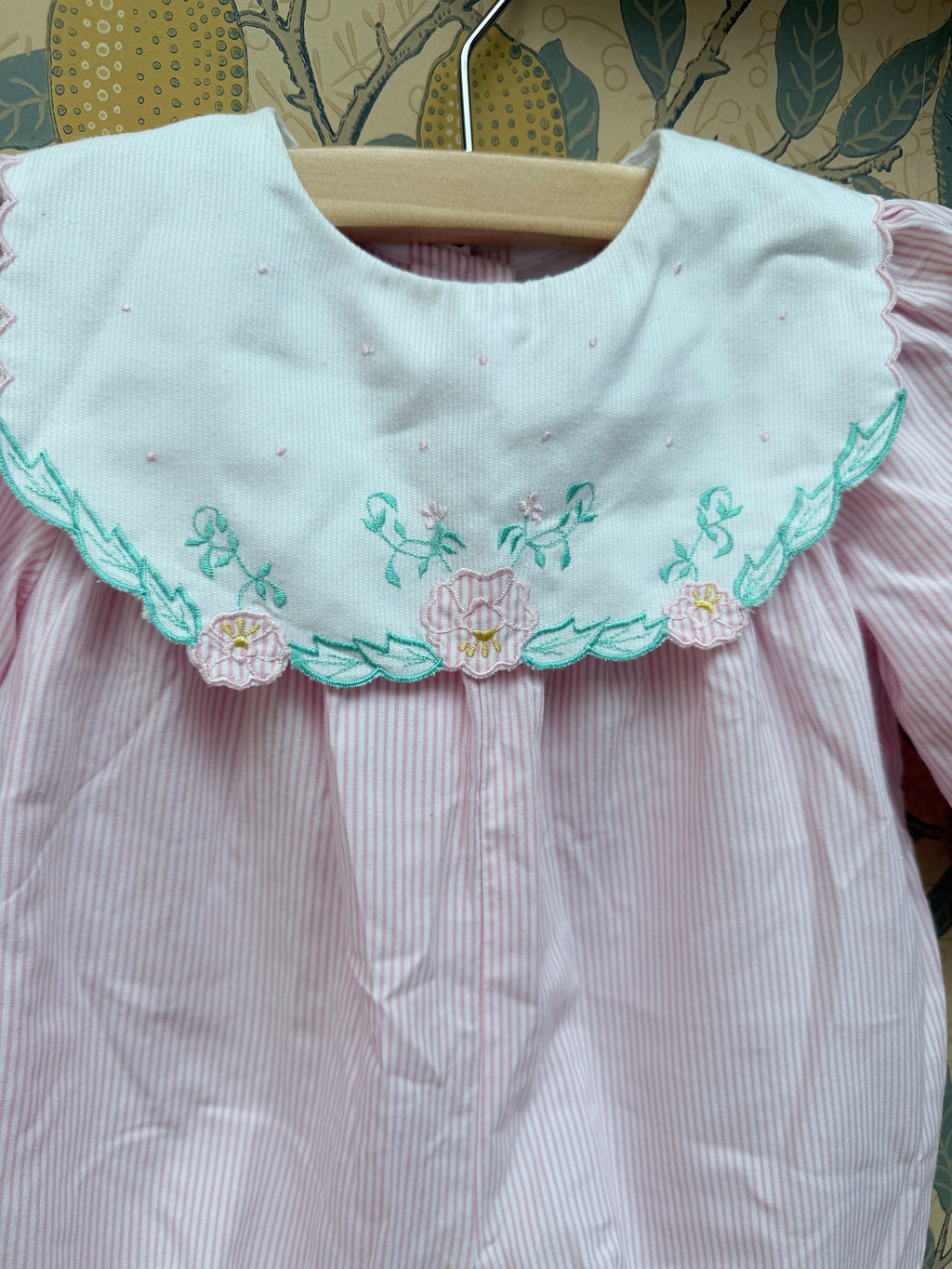 Vintage Boots Baby Girls Pink Pinstripe Suit