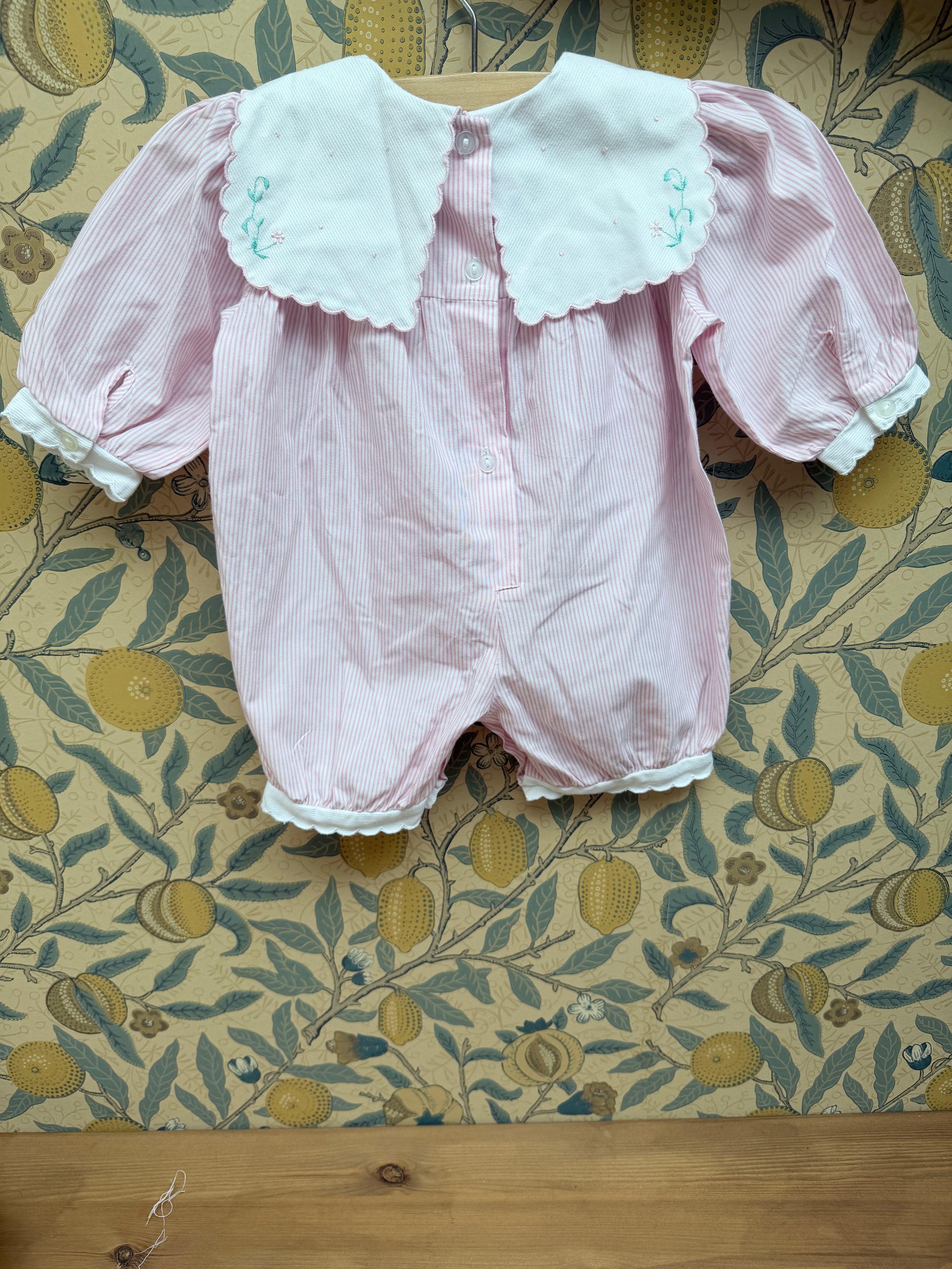 Vintage Boots Baby Girls Pink Pinstripe Suit