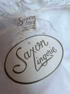 Vintage 1970s Saxon Lingerie Blue-Ribbon Bell-Sleeve Nightdress