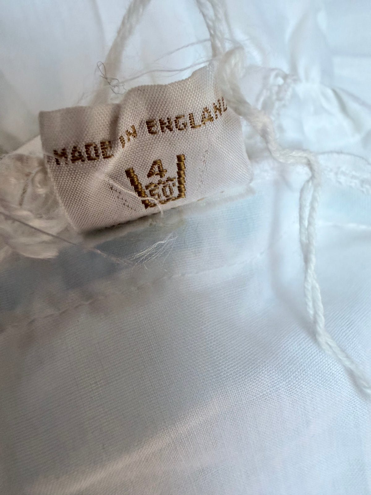 Vintage 1970s Saxon Lingerie Blue-Ribbon Bell-Sleeve Nightdress