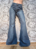 Classic 1970s Style Bell-Bottom Denim Flares