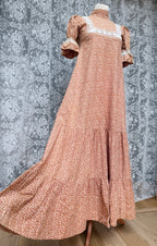 Terracotta Flowers: Laura Ashley 1970s Dress